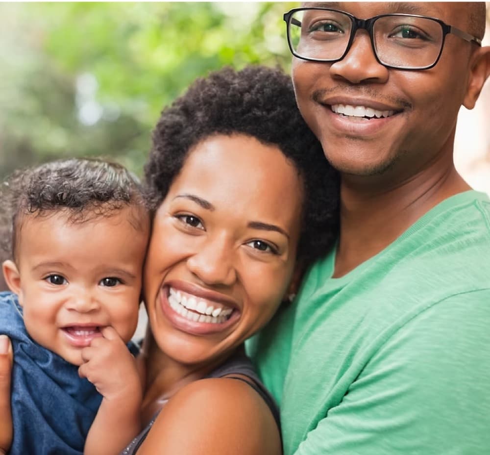 A happy family — the homeowners we help move forward with confidence
